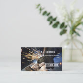 プロフェッショナル溶接工QRコード 名刺 (スタンド正面)