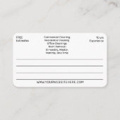 プロフェッショナル漫画の清掃/清掃 名刺 (裏面)