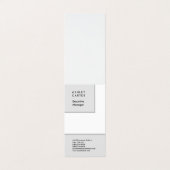 プロフェッショナル灰色の白の平滑ミニマルモダン主義者 名刺 (外部フラット)