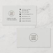 プロフェッショナル灰色 |ソーシャルメディカスタムアのアイコン 名刺 (正面/裏面)