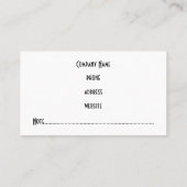 プロフェッショナル炭名刺 名刺 (裏面)