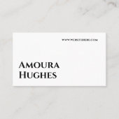 プロフェッショナル無クラシック時はっきりしたモノクロ 名刺 (正面)