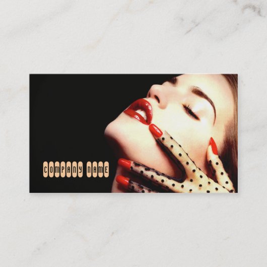 プロフェッショナル爪、 ネイルデザイナ/スタイリスト/アーティストカード 名刺 (正面)