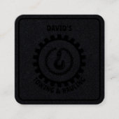 プロフェッショナル牽引サービスドライバブラック スクエア名刺 (正面)