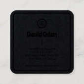 プロフェッショナル牽引サービスドライバブラック スクエア名刺 (裏面)