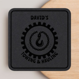 プロフェッショナル牽引サービスドライバブラック スクエア名刺