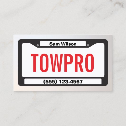 プロフェッショナル牽引トラックサービス 名刺 (正面)