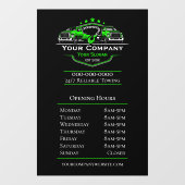 プロフェッショナル牽引会社、営業時間 ウィンドウサイン (シート)