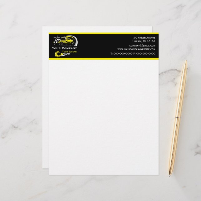 プロフェッショナル牽引会社、運搬サービス レターヘッド (正面/裏面インサイチュ)