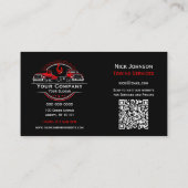 プロフェッショナル牽引会社、運搬サービス 名刺 (裏面)