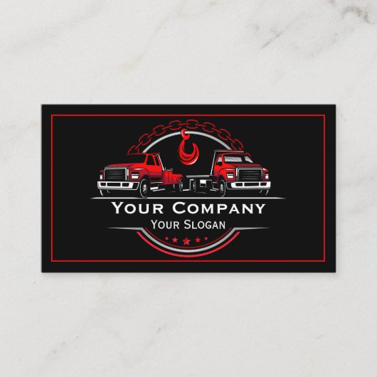 プロフェッショナル牽引会社、運搬サービス 名刺 (正面)