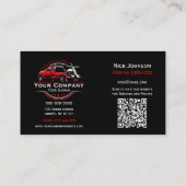 プロフェッショナル牽引会社、運搬サービス 名刺 (裏面)