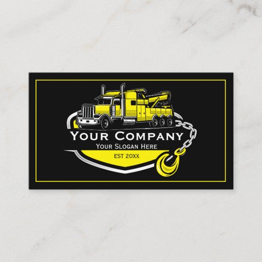 プロフェッショナル牽引会社、運搬サービス 名刺 (正面)