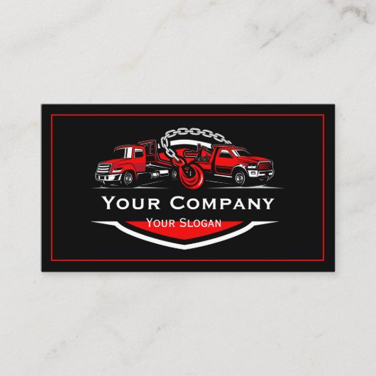 プロフェッショナル牽引会社、運搬サービス 名刺 (正面)