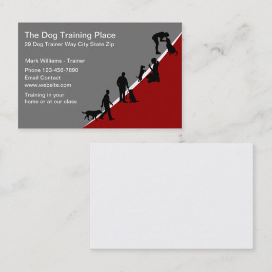 プロフェッショナル犬訓練サービス名刺 名刺 (正面/裏面)