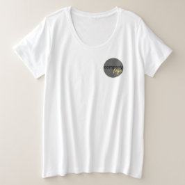 プロフェッショナル独自のロゴを追加シンプルする会社制服 プラスサイズTシャツ