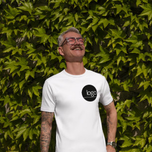 プロフェッショナル独自のロゴを追加WHITE BUSINESS UNIFORM Tシャツ