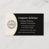 プロフェッショナル独自のロゴビジネスのエレガント作成 名刺 (正面)