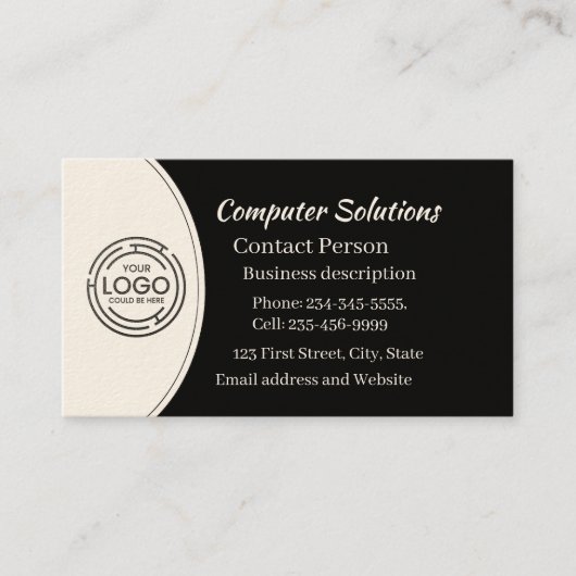 プロフェッショナル独自のロゴビジネスのエレガント作成 名刺 (正面)