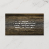 プロフェッショナル独自の木造の大工を作成 名刺 (裏面)