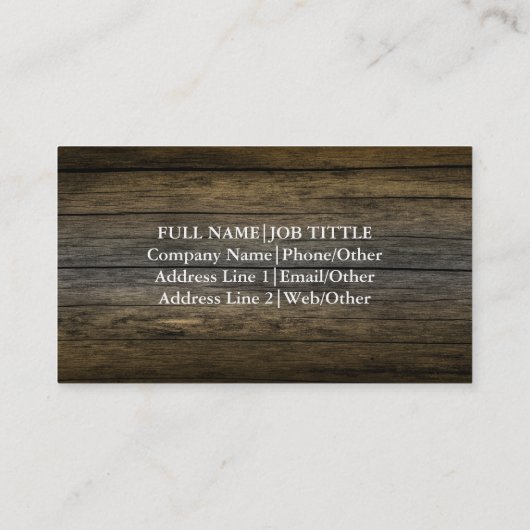 プロフェッショナル独自の木造の大工を作成 名刺 (裏面)