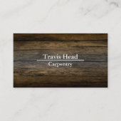 プロフェッショナル独自の木造の大工を作成 名刺 (正面)