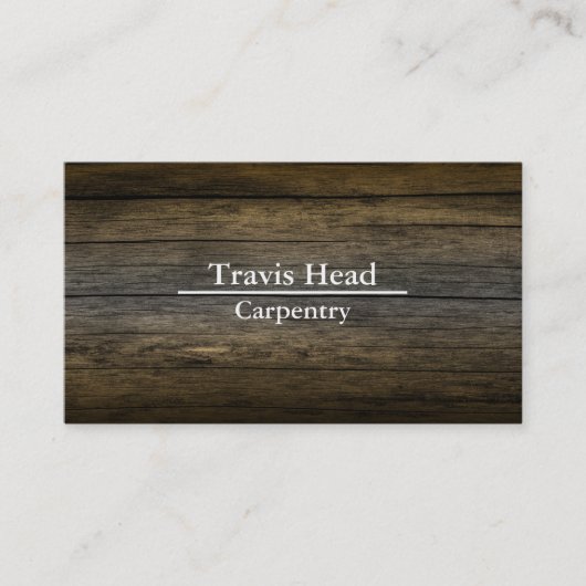 プロフェッショナル独自の木造の大工を作成 名刺 (正面)