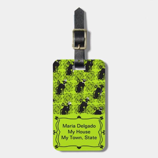 プロフェッショナル猫スタンドアウトラゲッジタグ ラゲッジタグ (正面縦)