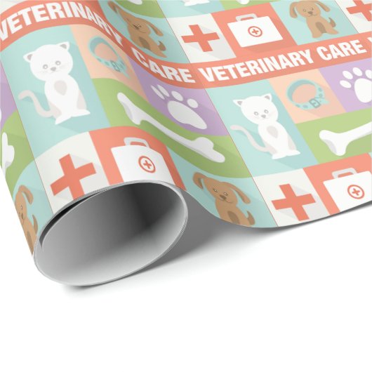プロフェッショナル獣医アイコニック設計 ラッピングペーパー (ロールコーナー)