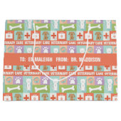 プロフェッショナル獣医アイコニック設計 ラージペーパーバッグ (正面)