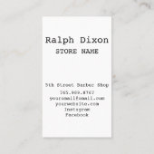 プロフェッショナル理容師ショップイラストレーション 名刺 (裏面)