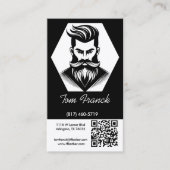 プロフェッショナル理容師ショップブラック&ホワイトロイヤリティと 名刺 (正面)