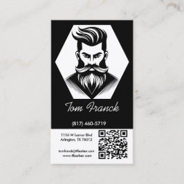 プロフェッショナル理容師ショップブラック&ホワイトロイヤリティと 名刺