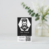 プロフェッショナル理容師ショップブラック&ホワイトロイヤリティと 名刺 (スタンド正面)
