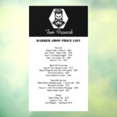 プロフェッショナル理容師ショップブラック&ホワイト価格表 ウィンドウサイン (シート3)