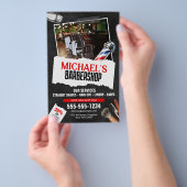 プロフェッショナル理容師ショップポールヘアドレッサーシェービング チラシ (ハンドル)