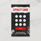 プロフェッショナル理容師ショップポールヘアドレッサーシェービング ロイヤリティカード (裏面)