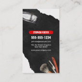 プロフェッショナル理容師ショップポールヘアドレッサーシェービング 名刺 (裏面)