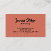 プロフェッショナル理容師ショップ名刺 名刺 (裏面)