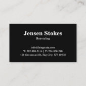 プロフェッショナル理容師ショップ名刺 名刺 (裏面)