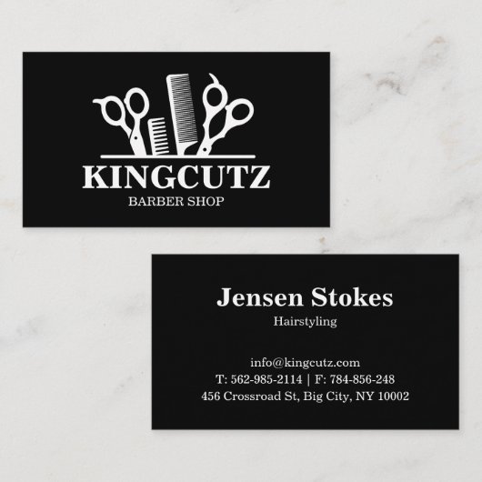 プロフェッショナル理容師ショップ名刺 名刺 (正面/裏面)