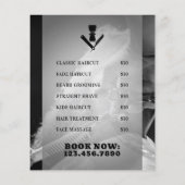 プロフェッショナル理容師スタイル付きロゴフライヤー (裏面)