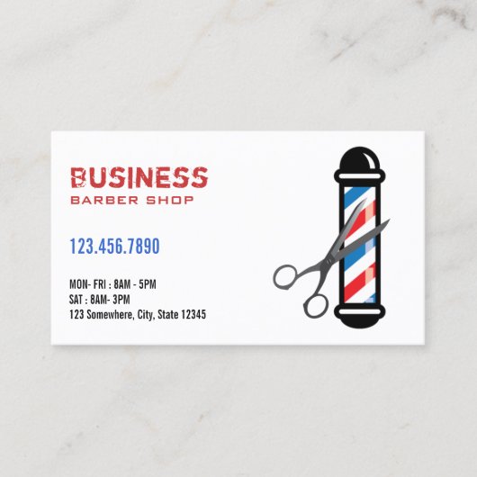 プロフェッショナル理容師/バーバーショップ名刺 名刺 (正面)