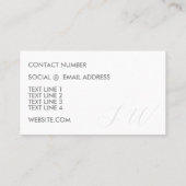 プロフェッショナル生まれたばかりの専門業者名刺 名刺 (裏面)