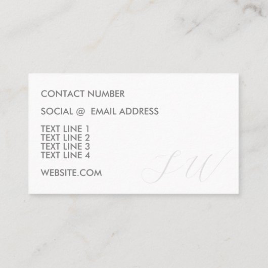 プロフェッショナル生まれたばかりの専門業者名刺 名刺 (裏面)