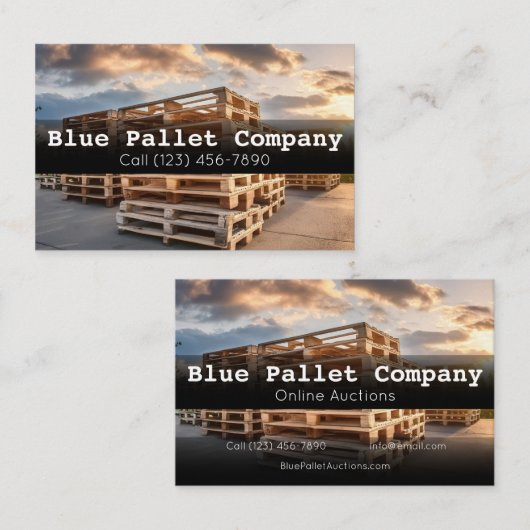 プロフェッショナル用のパレットとオンラインの名刺 名刺 (正面/裏面)