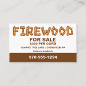 プロフェッショナル用薪木の販売カスタム 名刺 (正面)