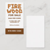 プロフェッショナル用薪木の販売カスタム 名刺 (正面/裏面)