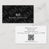 プロフェッショナル男らしソーシャルメディアモノグラム 名刺 (正面/裏面)