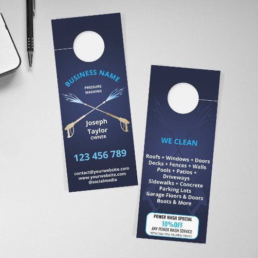 プロフェッショナル男らし式洗圧式パワー洗浄 ドアノブサイン